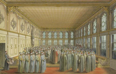The reception of an Ambassador by the Grand Vizier at Topkapi Palace, Constantinople